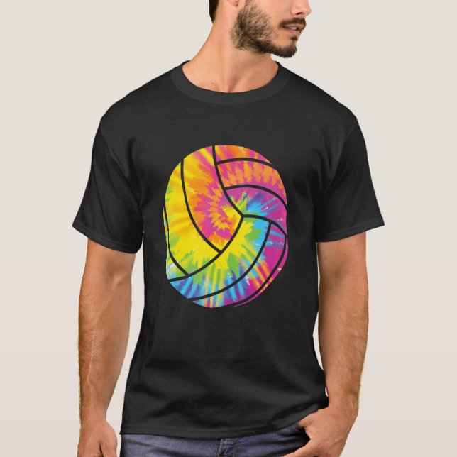 Camiseta Tie Dye Beach Retro Setores De Voleibol Jogadores  (Frente)