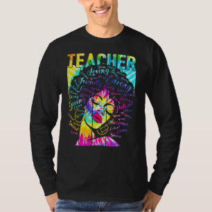 Camiseta Tie Dye Black Professora Natural Afro Hair African