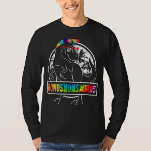 Camiseta Tie Dye Bonusmomsaurus Bonus Mãe Dinossaur Rex Mot