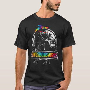 Camiseta Tie Dye Bonusmomsaurus Bonus Mãe Dinossaur Rex Mot