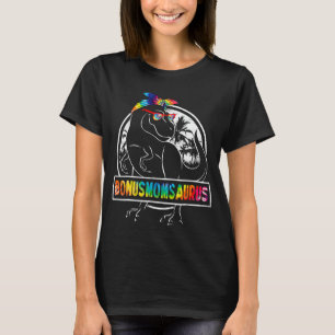 Camiseta Tie Dye Bonusmomsaurus Bonus Mãe Dinossaur Rex Mot