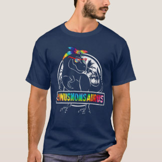 Camiseta Tie Dye Bonusmomsaurus Bonus Mãe Dinossaur Rex Mot
