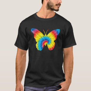 Camiseta Tie Dye Butterfly Impressão Ringlet Hippie Pea