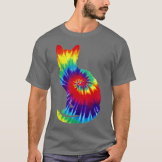 Camiseta Tie Dye Cat Colorful Tye Dye Kitten