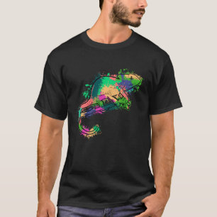 Camiseta Tie Dye Chameleon Colorful Lizard