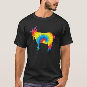 Camiseta Tie Dye Chamois Rainbow Impressão Animal Hippie Pe
