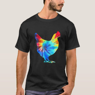 Camiseta Tie Dye Chicken Farmer Hippie Costume