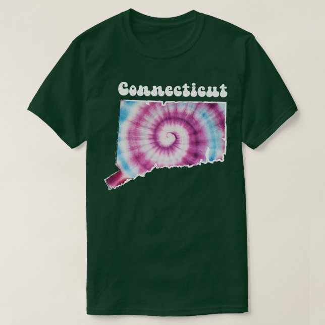 Camiseta Tie Dye de Connecticut (Frente do Design)