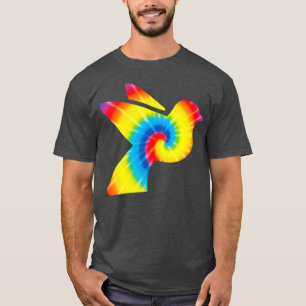 Camiseta Tie Dye Dove Rainbow Impressão Pigeon Bird Hippie