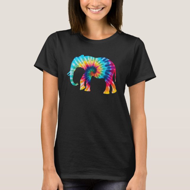Camiseta Tie Dye Elephant Salve os Animais (Frente)