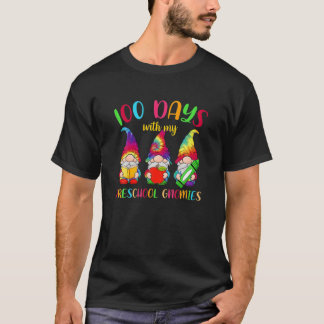 Camiseta Tie Dye Engraçado 100 Dias Com Meus Gnomos De Pré-