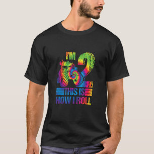 Camiseta Tie Dye Fazenda Trator Eu sou segundo aniversário