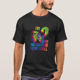 Camiseta Tie Dye Fazenda Trator Eu sou segundo aniversário