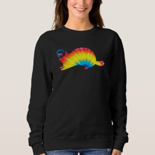 Camiseta Tie Dye Ferret Rainbow Impressão Weasel Pet Hippie
