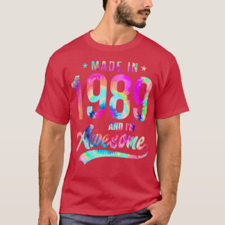 Camiseta Tie Dye Fez Em 1989 Eu Sou Incrível 33 Anos 33