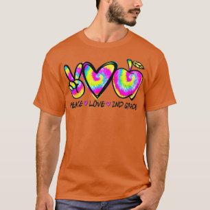 Camiseta Tie Dye Funny Peace Love Grade School Happy Te
