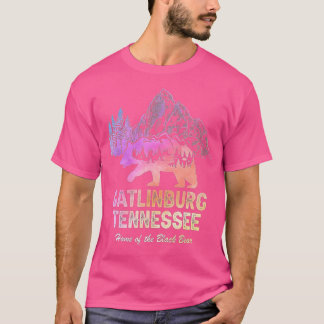 Camiseta Tie Dye Gatlinburg Tennessee Bear Enfumaçado Moun