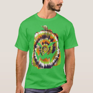 Camiseta Tie Dye Halloween Jack O Lanterna Pumpkin Black Or
