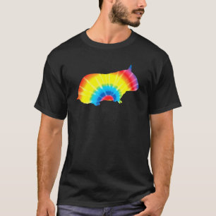 Camiseta Tie Dye Hamster Rainbow Impressão Rodent Pet Hippi