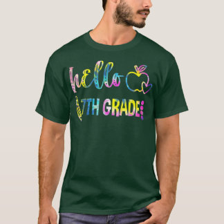 Camiseta Tie Dye Hello, 7 Grau De 7 Da Equipe, Voltar Ao Sc