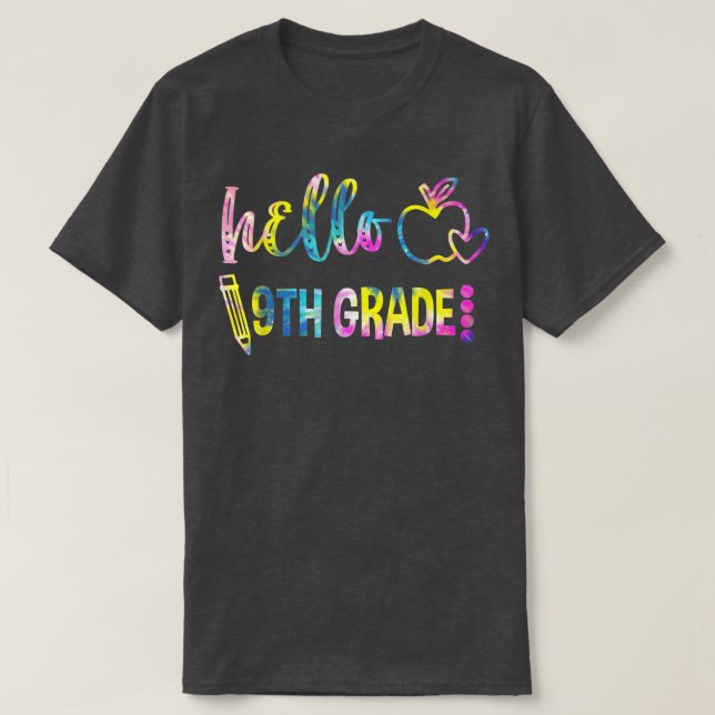 Camiseta Tie Dye Hello 9º Grau Equipe 9º Grau De Volta Ao S (Frente do Design)