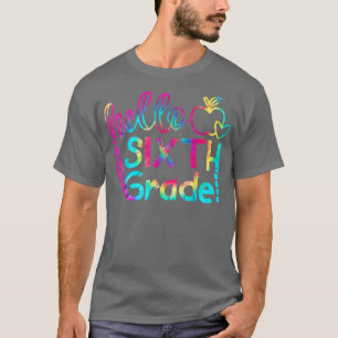 Camiseta Tie Dye Hello, Grau de 6 de Equipe do Sexto Grau,