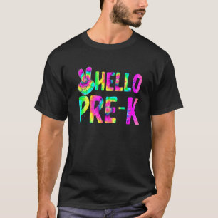Camiseta Tie Dye Hello Pré K De Volta Para Professores Cria