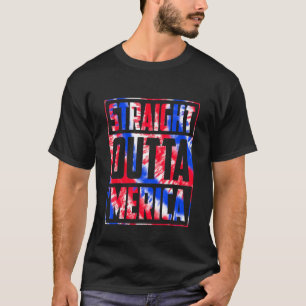 Camiseta Tie Dye Hetero Fora Da América Merica Bandeira 4º 