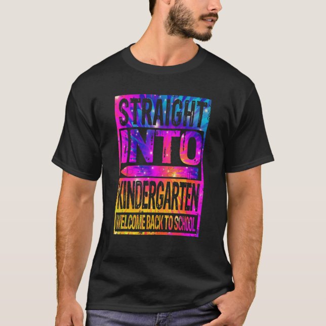 Camiseta Tie Dye Hetero No Jardim De Infância Bem-Vindo Ao (Frente)