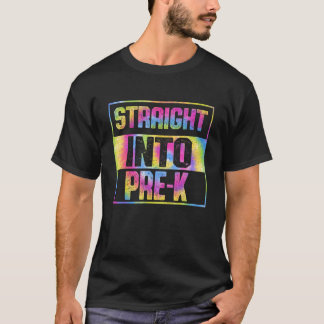 Camiseta Tie Dye Hetero No Pré K De Volta Para O Estudante