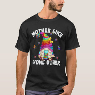 Camiseta Tie Dye Hippie Avó Gnomo Gráfico Para Mulheres Dic