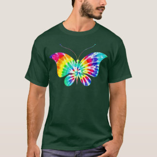 Camiseta Tie Dye Hippy Butterfly Science amava gráficos