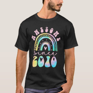 Camiseta Tie Dye Incrível Desde 2010 Rainbow 12 Aniversário