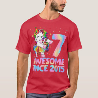 Camiseta Tie Dye Incrível Desde 2015 7 Aniversário Flossing