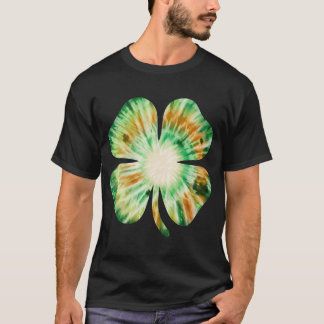 Camiseta Tie Dye Irish Shamrock Lucky Four Leaf Clover