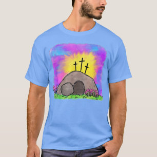 Camiseta Tie Dye Jesus Cruz Engraçado Dia da Páscoa Cristã 