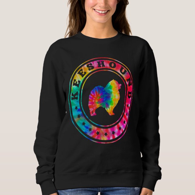 Camiseta Tie Dye Keeshound Cão Mãe Pai Pet (Frente)