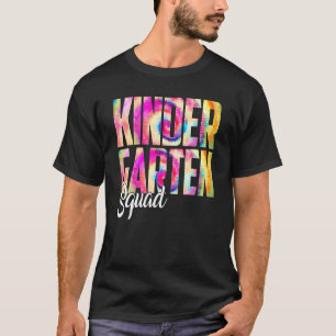 Camiseta Tie Dye Kindergarten Esquadrões Rapazes Equipe de