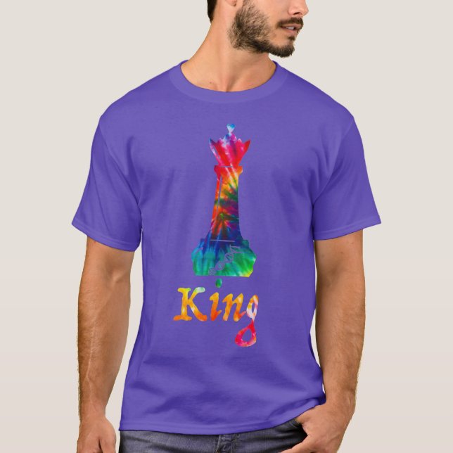 Camiseta Tie Dye King Chess Piece (Frente)