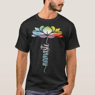 Camiseta Tie Dye Lotus Flower Yoga Zen Meditação Namaste