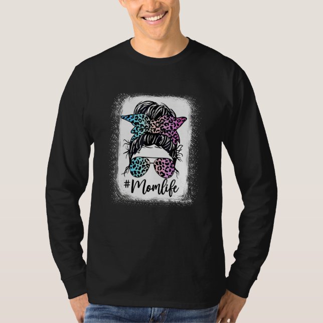 Camiseta Tie Dye Mãe Vida Cabelo Maluco Mama Mãe (Frente)