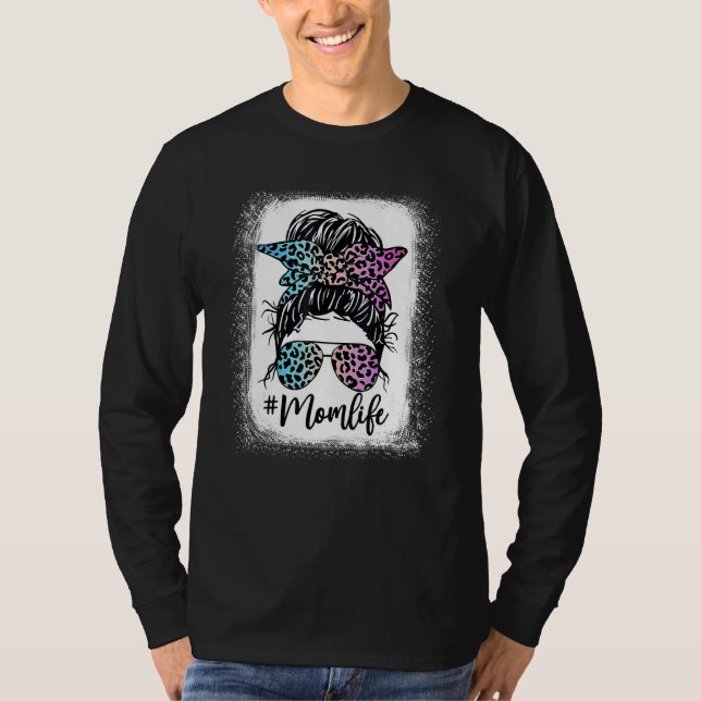Camiseta Tie Dye Mãe Vida Cabelo Maluco Mama Mãe (Frente)