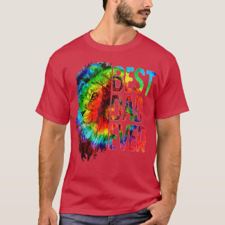 Camiseta Tie Dye Melhor Pai De Todos Os Pais De Leão Pai De