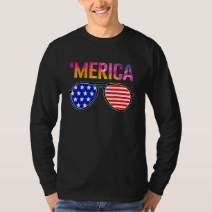 Camiseta Tie Dye Merica American Flag Glass 4 De Julho P