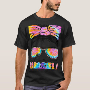 Camiseta Tie Dye Messy Bun School Consultor Orientador Teac