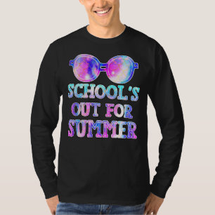 Camiseta Tie Dye No Dia Passado Das Escolas Fora Para O Ver