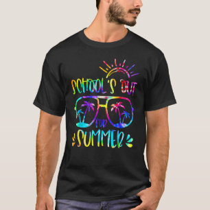 Camiseta Tie Dye No Dia Passado Das Escolas Fora Para O Ver