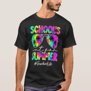 Camiseta Tie Dye No Dia Passado Das Escolas Fora Para O Ver