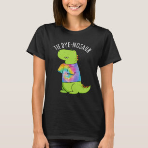 Camiseta Tie-dye-nosaur Funny Dinossaur Pun Dark BG