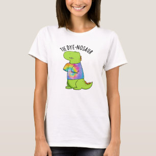 Camiseta Tie-dye-nosaur Punho de Dinossauro Engraçado 